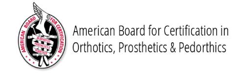 American Board for Certification in Orthotics, Prosthetics & Pedorthics Logo
